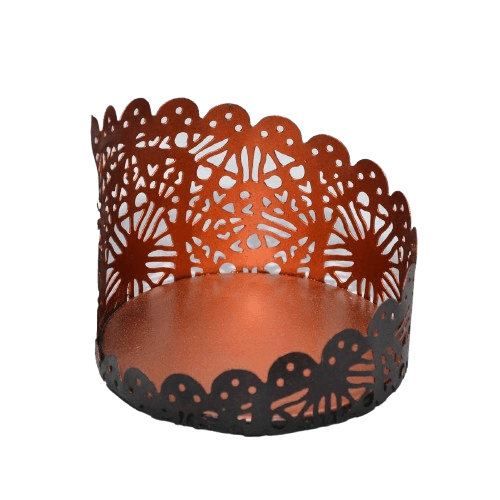 IRON CANDLE VOTIVE (BLACK & GOLD)